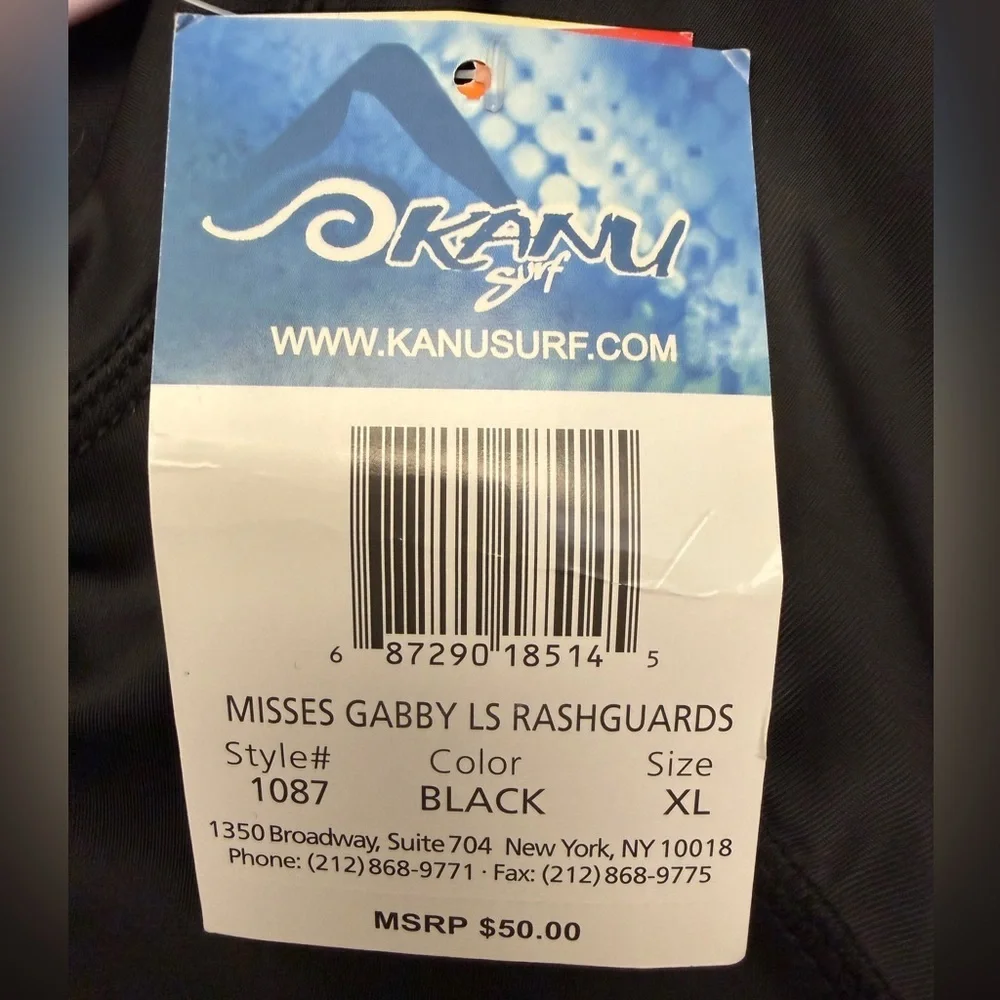 Kanu Surf MISSES GABBY Long Sleeve  RASHGUARDS - black - size XL
